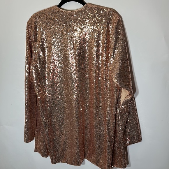 Torrid STRETCH SEQUIN MESH LONG LINE jacket blazer - Picture 13 of 14